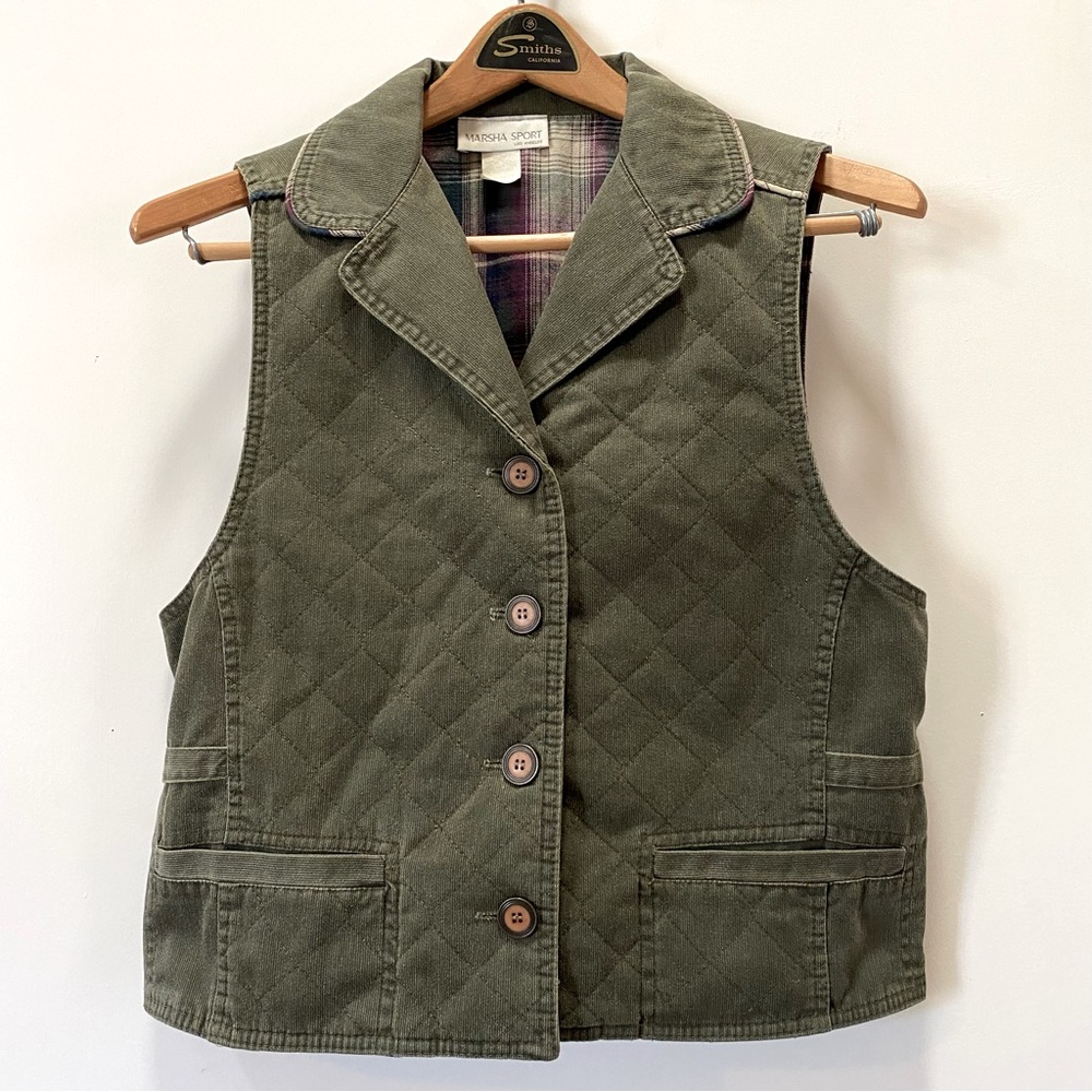 Vintage- MARTHA SPORT LOS ANGELES - Olive Quilted Vest
